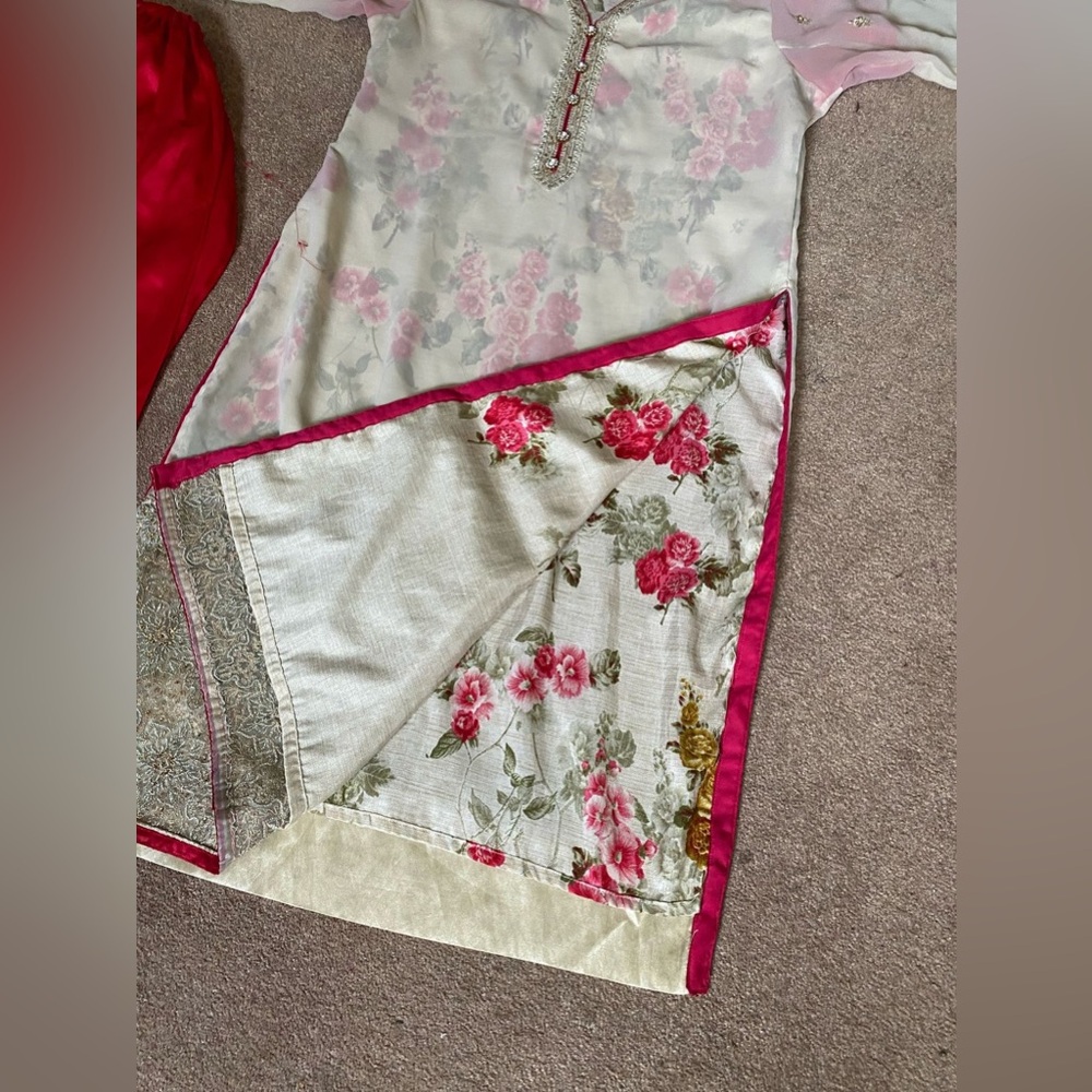 Pakistani indian chiffon 2 piece dress size large